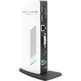 DeLOCK 87568 replicatore di porte e docking station per notebook Cablato Nero, Bianco, Adattatore bianco/Nero, Cablato, USB tipo A, USB di tipo B, 10,100,1000 Mbit/s, Nero, Bianco, USB, 1.6 GHz, 30GB HDD