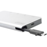 Digitus Stazione di ricarica da viaggio a 6 porte USB Type-C™ argento, USB 3.2 Gen 1 (3.1 Gen 1) Type-C, HDMI, USB 3.2 Gen 1 (3.1 Gen 1) Type-A, USB 3.2 Gen 1 (3.1 Gen 1) Type-C, MMC, MicroSD (TransFlash), SD, SDHC, SDXC, 3840 x 2160 Pixel, Argento, Alluminio