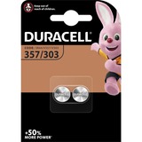 Duracell 303/357 Batteria monouso SR44 Ossido d'argento (S) Batteria monouso, SR44, Ossido d'argento (S), 1,5 V, 2 pz, Bottone/moneta