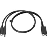 HP 3XB96AA Cavo Thunderbolt 0,7 m Nero Nero, Maschio, Maschio, 0,7 m, Nero, 1 pz, Business