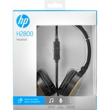 HP Stereo Headset H2800 (Black e Silk Gold) Nero/Oro, Cablato, Musica e Chiamate, 125 g, Auricolare, Nero, Oro