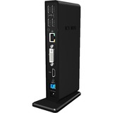 ICY BOX IB-DK2241AC Cablato USB 3.2 Gen 1 (3.1 Gen 1) Type-A Nero Nero, Cablato, USB 3.2 Gen 1 (3.1 Gen 1) Type-A, 3,5 mm, 10,100,1000 Mbit/s, Nero, 5 Gbit/s