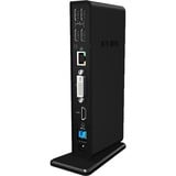 ICY BOX IB-DK2241AC Cablato USB 3.2 Gen 1 (3.1 Gen 1) Type-A Nero, Docking station Nero, Cablato, USB 3.2 Gen 1 (3.1 Gen 1) Type-A, 3,5 mm, 10,100,1000 Mbit/s, Nero, 5 Gbit/s