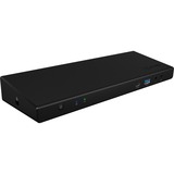 ICY BOX IB-DK2244AC Cablato USB 3.2 Gen 1 (3.1 Gen 1) Type-C Nero, Docking station Nero, Cablato, USB 3.2 Gen 1 (3.1 Gen 1) Type-C, 3,5 mm, 10,100,1000 Mbit/s, Nero, 5 Gbit/s