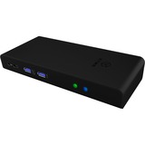 ICY BOX IB-DK2251AC Cablato USB 3.2 Gen 2 (3.1 Gen 2) Type-A Nero Nero, Cablato, USB 3.2 Gen 2 (3.1 Gen 2) Type-A, 3,5 mm, 10,100,1000 Mbit/s, Nero, 5 Gbit/s