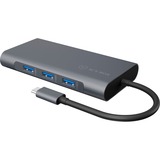 ICY BOX IB-DK4040-CPD Cablato USB 3.2 Gen 1 (3.1 Gen 1) Type-C Antracite, Nero grigio, Cablato, USB 3.2 Gen 1 (3.1 Gen 1) Type-C, 100 W, 3,5 mm, 10,100,1000 Mbit/s, Antracite, Nero