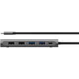 ICY BOX IB-DK4050-CPD Cablato USB 3.2 Gen 1 (3.1 Gen 1) Type-C Antracite, Docking station antracite, Cablato, USB 3.2 Gen 1 (3.1 Gen 1) Type-C, 100 W, 10,100,1000 Mbit/s, Antracite, MicroSD (TransFlash), SD