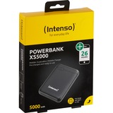 Intenso 7313520 batteria portatile Polimeri di litio (LiPo) 5000 mAh Nero, Powerbank  Nero, 5000 mAh, Polimeri di litio (LiPo), Nero