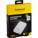 Intenso XS10000 Polimeri di litio (LiPo) 10000 mAh Bianco bianco, 10000 mAh, Polimeri di litio (LiPo), Bianco