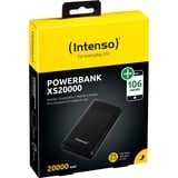 Intenso XS20000 Polimeri di litio (LiPo) 20000 mAh Nero Nero, 20000 mAh, Polimeri di litio (LiPo), 3,1 V, Nero