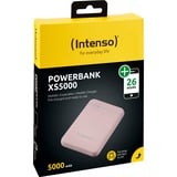 Intenso XS5000 Polimeri di litio (LiPo) 5000 mAh Rosa rosa, 5000 mAh, Polimeri di litio (LiPo), Rosa