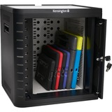 Kensington Armadietto universale di ricarica e sincronizzazione per tablet universale - Nero Nero, Armadio per la gestione dei dispositivi portatili, Nero, Pavimento, Tavolo, 9 ripiani, Tablet, USB