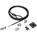 Kensington Kit di bloccaggio 2.0 per desktop e periferiche, Sicurezza Nero, 2,44 m, Kensington, Chiave, Acciaio al carbonio, Nero, Argento