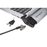 Kensington Locking station per laptop 2.0 con Microsaver 2.0 argento/Nero, Kensington, Chiave circolare, Alluminio, Argento