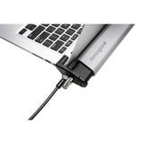 Kensington Locking station per laptop 2.0 con Microsaver 2.0 argento/Nero, Kensington, Chiave circolare, Alluminio, Argento