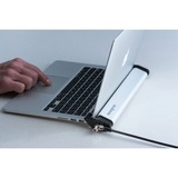 Kensington Locking station per laptop 2.0 con Microsaver 2.0 argento/Nero, Kensington, Chiave circolare, Alluminio, Argento