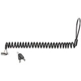 Kensington Lucchetto portatile con chiave per laptop MicroSaver 2.0, Serratura da infilare Nero, 1,8 m, Chiave, Acciaio, Nero, Argento