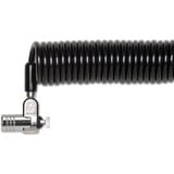 Kensington Lucchetto portatile con chiave per laptop MicroSaver 2.0, Serratura da infilare Nero, 1,8 m, Chiave, Acciaio, Nero, Argento