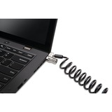 Kensington Lucchetto portatile con chiave per laptop MicroSaver® 2.0 Nero, 1,8 m, Chiave, Acciaio, Nero, Argento