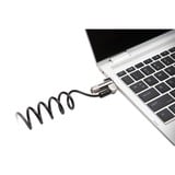 Kensington Lucchetto portatile con chiave per laptop NanoSaver® Nero/Argento, 2,3 m, Kensington, Chiave, Acciaio al carbonio, Nero, Argento