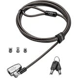 Kensington Lucchetto universale per laptop con chiave ClickSafe® 2.0, Castello Nero, 1,8 m, Kensington, Chiave, Acciaio al carbonio, Nero