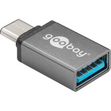 goobay 56621 adattatore per inversione del genere dei cavi USB-C USB 3.0 female (Type A) Grigio grigio, USB-C, USB 3.0 female (Type A), Grigio