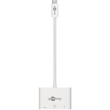 goobay 62104 hub di interfaccia USB tipo-C 5000 Mbit/s Bianco, Adattatore bianco, USB tipo-C, HDMI, USB 3.2 Gen 1 (3.1 Gen 1) Type-A, USB tipo-C, 5000 Mbit/s, 60 Hz, 3840 x 2160 Pixel, Bianco