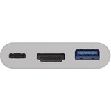goobay 62104 hub di interfaccia USB tipo-C 5000 Mbit/s Bianco, Adattatore bianco, USB tipo-C, HDMI, USB 3.2 Gen 1 (3.1 Gen 1) Type-A, USB tipo-C, 5000 Mbit/s, 60 Hz, 3840 x 2160 Pixel, Bianco