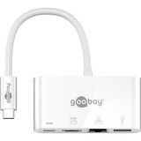 goobay 62105 replicatore di porte e docking station per notebook Cablato USB 3.2 Gen 1 (3.1 Gen 1) Type-C Bianco, Hub USB bianco, Cablato, USB 3.2 Gen 1 (3.1 Gen 1) Type-C, Bianco, CE, WEEE, 3840 x 2160 Pixel, 0,15 m