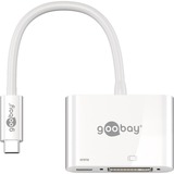 goobay 62108 hub di interfaccia USB 3.2 Gen 1 (3.1 Gen 1) Type-C Bianco bianco, USB 3.2 Gen 1 (3.1 Gen 1) Type-C, DVI-I, USB 3.2 Gen 1 (3.1 Gen 1) Type-C, Bianco, 0,15 m, CE, 60 mm