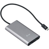 i-tec Video adattatore Thunderbolt 3 Dual HDMI Nero, Thunderbolt 3, USB tipo-C, Uscita HDMI, 4096 x 2160 Pixel