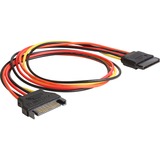 DeLOCK 0.5m SATA 0,5 m, Cavo di prolunga 0,5 m, SATA a 15 pin, SATA a 15 pin, Maschio, Femmina, Multicolore