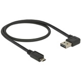 DeLOCK 0.5m, USB2.0-A/USB2.0 Micro-B cavo USB 0,5 m USB A Micro-USB B Nero Nero, USB2.0-A/USB2.0 Micro-B, 0,5 m, USB A, Micro-USB B, USB 2.0, Maschio/Maschio, Nero