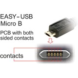 DeLOCK 0.5m, USB2.0-A/USB2.0 Micro-B cavo USB 0,5 m USB A Micro-USB B Nero Nero, USB2.0-A/USB2.0 Micro-B, 0,5 m, USB A, Micro-USB B, USB 2.0, Maschio/Maschio, Nero