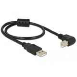 DeLOCK 0.5m, USB 2.0-A / USB 2.0-B cavo USB 0,5 m USB A USB B Nero Nero, USB 2.0-A / USB 2.0-B, 0,5 m, USB A, USB B, USB 2.0, Maschio/Maschio, Nero