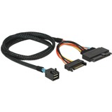 DeLOCK 0.75m, SFF-8643/U.2 SFF-8639+SATA 0,75 m Nero, Adattatore Nero, SFF-8643/U.2 SFF-8639+SATA, 0,75 m, SFF-8643, U.2 SFF-8639, Maschio/Maschio, Nero