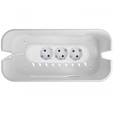 DeLOCK 18290 organizer per cavi Pavimento Scatola portacavi Grigio, Bianco 1 pezzo(i), Gestione dei cavi bianco/grigio, Scatola portacavi, Pavimento, Plastica, Grigio, Bianco