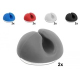 DeLOCK 18294 organizer per cavi Scrivania/Parete Supporto per cavo Nero, Blu, Grigio, Rosso, Bianco 10 pezzo(i) grigio, Supporto per cavo, Scrivania/Parete, Gomma termoplastica (TPR), Nero, Blu, Grigio, Rosso, Bianco