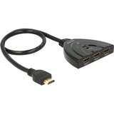 DeLOCK 18600 conmutador de vídeo HDMI Nero, HDMI, Nero, Plastica, 18 Gbit/s, 600 MHz, 3840 x 2160 Pixel