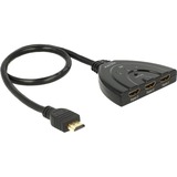 DeLOCK 18600 conmutador de vídeo HDMI, Switch HDMI Nero, HDMI, Nero, Plastica, 18 Gbit/s, 600 MHz, 3840 x 2160 Pixel