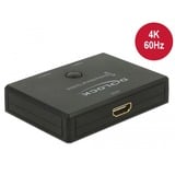 DeLOCK 18749 conmutador de vídeo HDMI Nero, HDMI, Nero, Plastica, 3840 x 2160 Pixel, Cina, 62 mm