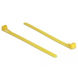 DeLOCK 18760 fascetta Fascetta sganciabile Nylon Giallo 100 pezzo(i), Fascette ferma-cavo giallo, Fascetta sganciabile, Nylon, Giallo, 15 cm, 7,5 mm, 100 pezzo(i)