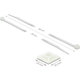 DeLOCK 18834 supporto per fascette Bianco Nylon 10 pezzo(i) bianco, Bianco, Nylon, 10 pezzo(i)