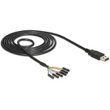 DeLOCK 1.8m USB2.0-A/TTL 6-p cavo USB 1,8 m USB A Nero Nero, 1,8 m, USB A, Nero