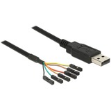 DeLOCK 1.8m USB2.0-A/TTL 6-p cavo USB 1,8 m USB A Nero Nero, 1,8 m, USB A, Nero