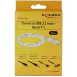 DeLOCK 1.8m USB2.0-A/TTL 6-p cavo USB 1,8 m USB A Nero Nero, 1,8 m, USB A, Nero