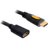 DeLOCK 1m HDMI cavo HDMI HDMI tipo A (Standard) Nero Nero, 1 m, HDMI tipo A (Standard), HDMI tipo A (Standard), Compatibilità 3D, Nero