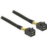 DeLOCK 1m, Mini SAS HD x 4 SFF 8643 Nero, Cavo Nero, Mini SAS HD x 4 SFF 8643, 1 m, Mini SAS HD x 4 36P SFF 8643, Mini SAS HD x 4 36P SFF 8643, Maschio/Maschio, Nero