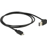 DeLOCK 1m, USB 2.0-A - USB 2.0 micro-B cavo USB USB A Micro-USB B Nero Nero, USB 2.0-A - USB 2.0 micro-B, 1 m, USB A, Micro-USB B, USB 2.0, Maschio/Maschio, Nero