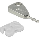 DeLOCK 20648 sorveglianza e rilevamento, Serratura da infilare bianco/Argento, Argento, Bianco